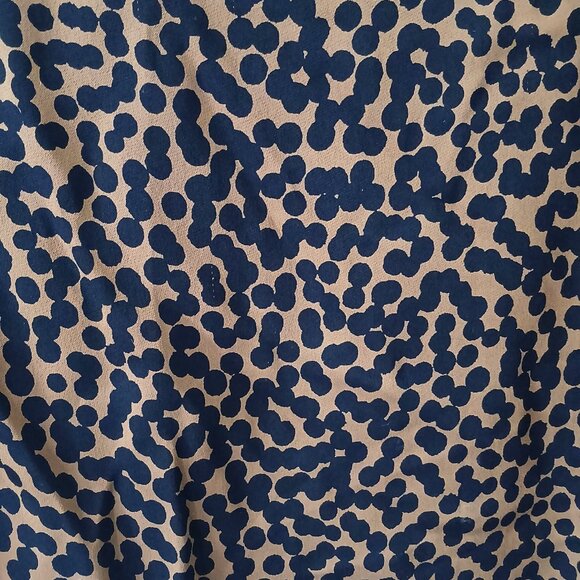 Diane Von Furstenberg Size 12 Cheetah Print Satin Midi Skirt Polka Dot Zipper - Picture 12 of 12